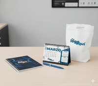KIT 3 | CUADERNO CUADERNO 16X23, LAPICERO DRESDE, CALENDARIO BASE + 6 HOJAS